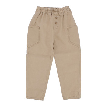 Pantalone in lino da bambino, beige