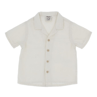 Camicia in lino da bambino, bianco