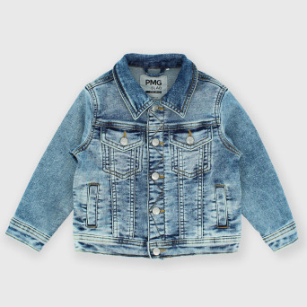 Giubbino in jeans da bambino, blu