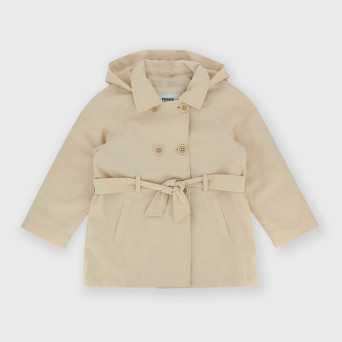 Trench in nylon da bambina, rosa