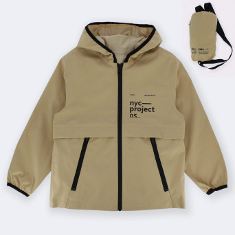Giubbino in nylon da bambino, beige