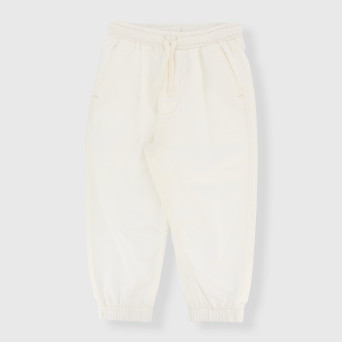 Pantalone in popeline da bambino, bianco