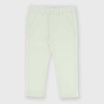 Pantalone in gabardina da bambino, bianco