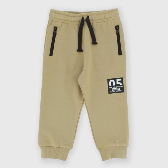 Pantalone in felpa da bambino, beige