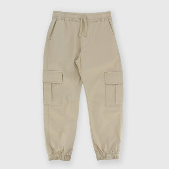 Pantalone in gabardina da bambino, beige
