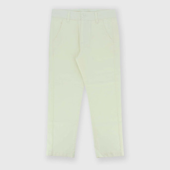 Pantalone in gabardina da bambino, bianco