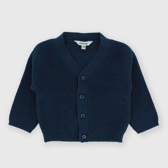 Cardigan in cotone da neonato, blu