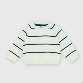 Pullover in cotone da neonato, blu