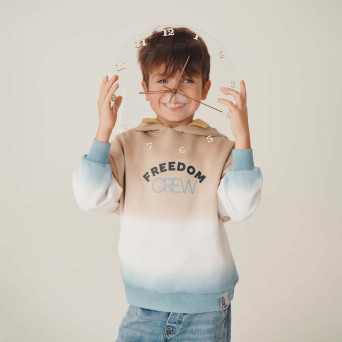 Felpa con cappuccio da bambino, verde