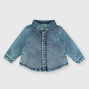 Jeanshemd für Neugeborene, blau