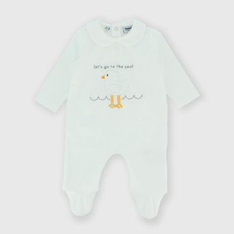 Tutina in ciniglia da unisex, bianco