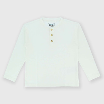 Langarm Seraph T-shirt aus Jersey für Jungen, weiss