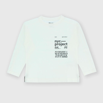 Langarm Jersey T-shirt für Jungen, weiss