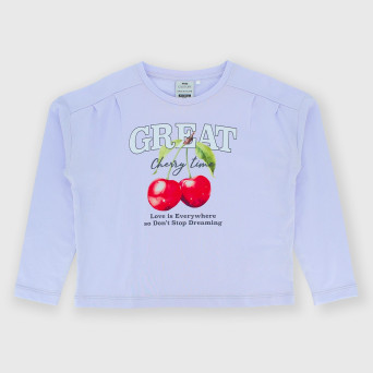 Langarm Jersey T-shirt für Mädchen, rosa