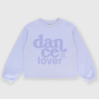 Langarm Jersey-T-shirt für Mädchen, violet.