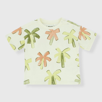 T-shirt in Jersey pesante da bambino, bianco
