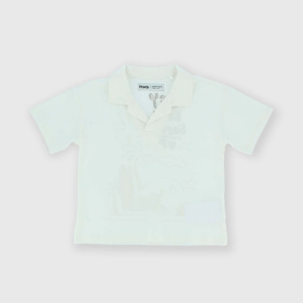 Polo in Jersey da bambino, bianco