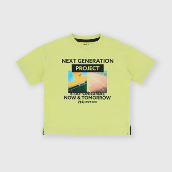 T-shirt in Jersey da bambino, giallo
