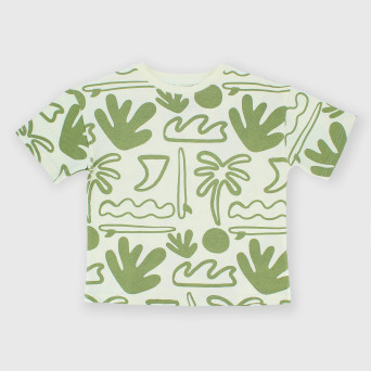 T-shirt in Jersey pesante da bambino, bianco
