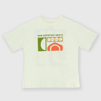 T-shirt in Jersey da bambino, bianco