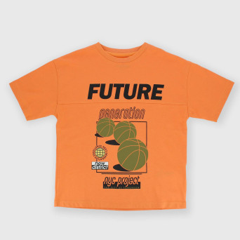 T-shirt in Jersey da bambino, arancio