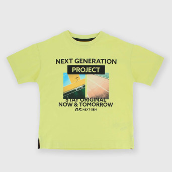T-shirt in Jersey da bambino, giallo