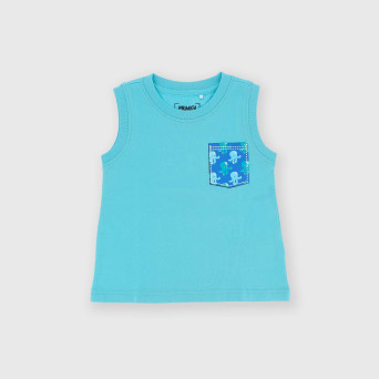 Canotta in Jersey da bambino, blu