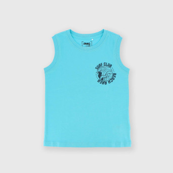 Canotta in Jersey da bambino, blu