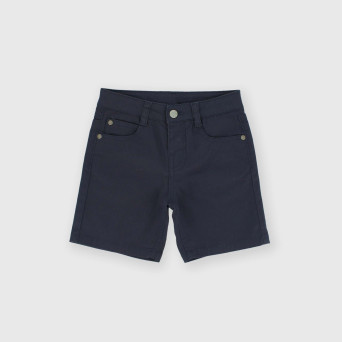 Bermuda in gabardina da bambino, blu
