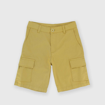 Bermuda in gabardina da bambino, giallo