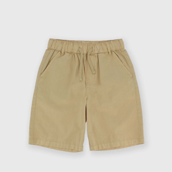 Bermuda in popeline da bambino, beige