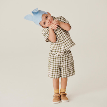Camicia a maniche corte da bambino, verde