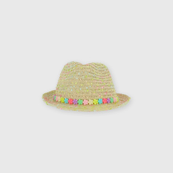 Cappello in paglia da bambina, beige