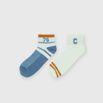 Confezione da due paia di calzini da bambino, bianco