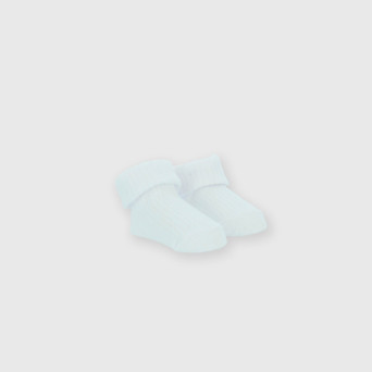Newborn short socks, white
