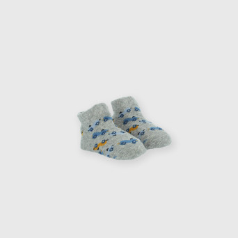 Chaussettes courtes nouveau-né, gris