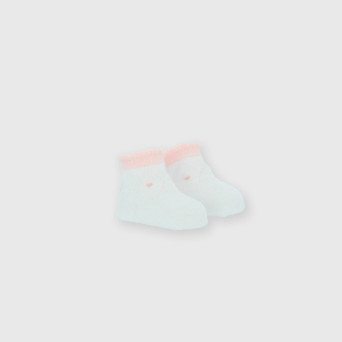 Chaussettes courtes nouveau-née, blanc