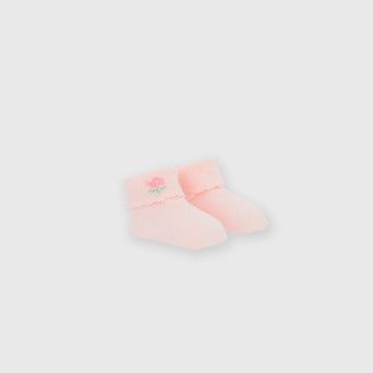 Newborn short socks, pink
