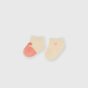 Confezione da due paia di calzini da neonata, rosa