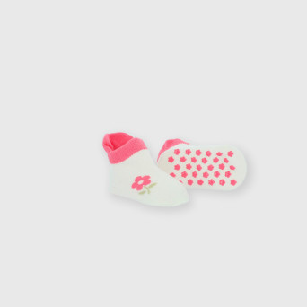 Non-slip baby socks, white