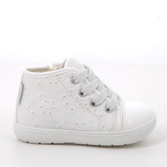 Scarpe da bambina bianco con zip