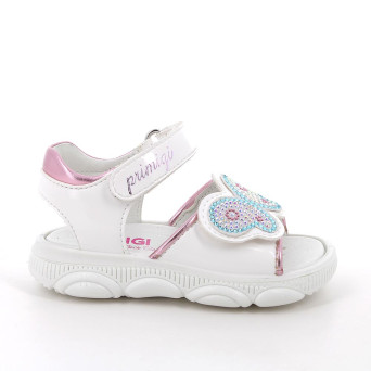 Sandals for girls white with velcro
