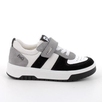 Sneakers gore-tex da bambino bianco e grigio con strap