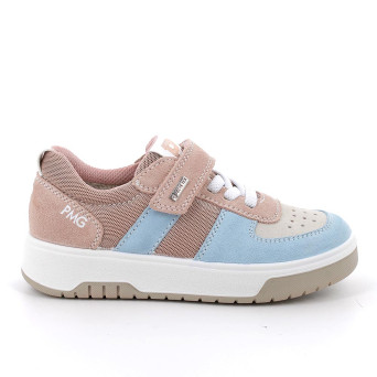 Sneaker gore-tex pour fille rose et bleu clair avec velcro