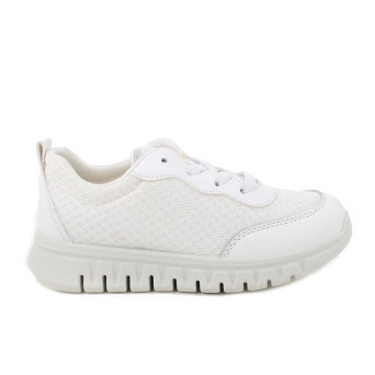 MÄDCHEN SNEAKER WEISS MIT SENKEL