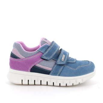 Sneaker gore-tex pour fille bleu clair et violet avec velcro