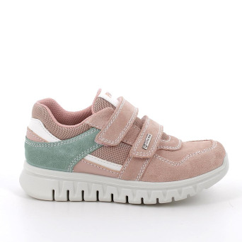 Sneaker gore-tex pour fille rose et beige avec velcro