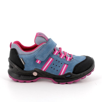Sneaker gore-tex pour fille bleu clair et bleu avec velcro