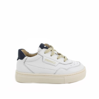 Sneakers da bambino bianco con zip