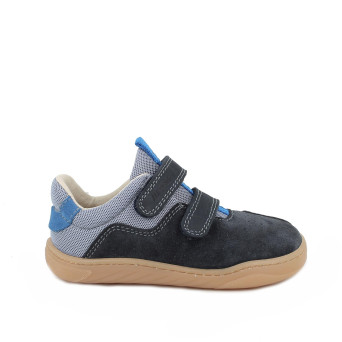 Sneaker pour garçon bleu et bleu clair avec velcro